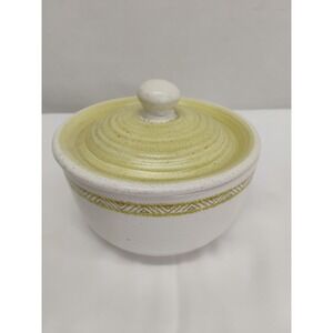 Franciscan Earthenware Lidded Sugar Bowl Hacienda Green MCM USA
